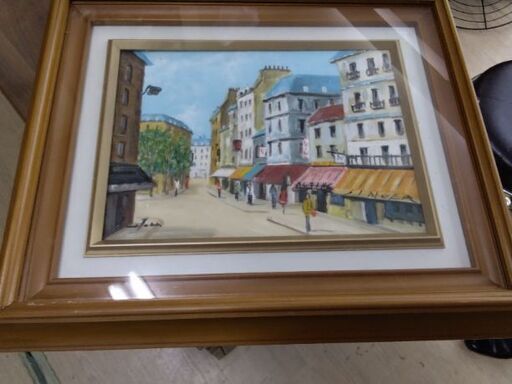 的場錠　パリの風景　油絵　風景画　絵