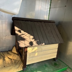 鉄製 特大 物置 収納 犬小屋付き