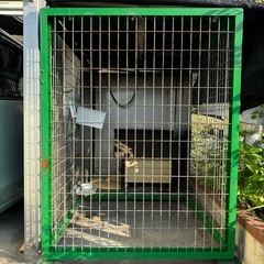 鉄製 特大 物置 収納 犬小屋付き