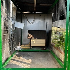 鉄製 特大 物置 収納 犬小屋付き