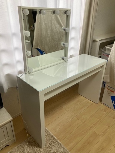 IKEA ドレッサー HEMNES ヘムネス ドレッシングテーブル ミラー付き