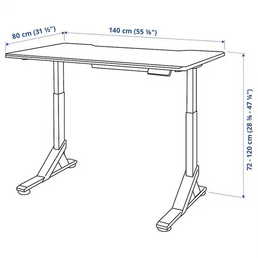 ゲーミングデスク IKEA 昇降