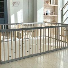 LITTLE BOT BABY リトルボットベイビー 木製ベビーサークル グレー