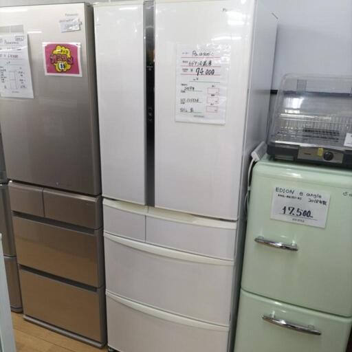 Panasonic　6ドア冷蔵庫　NR-FVF504  501L ホワイト　2019年製