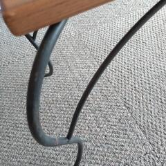 【ほぼ新品】猫脚ベンチ　タモ材＆アイアン