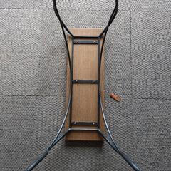 【ほぼ新品】猫脚ベンチ　タモ材＆アイアン