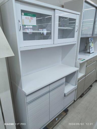 ★766　レンジボード　白　【リサイクルマート宇宿店】