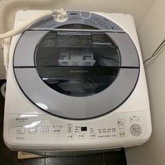 【2027年まで保証あり】SHARP 縦型洗濯機8kg  穴無し洗濯槽　2022年製　インバーター付き
