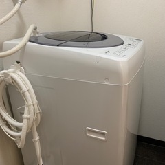 【2027年まで保証あり】SHARP 縦型洗濯機8kg  穴無し洗濯槽　2022年製　インバーター付き