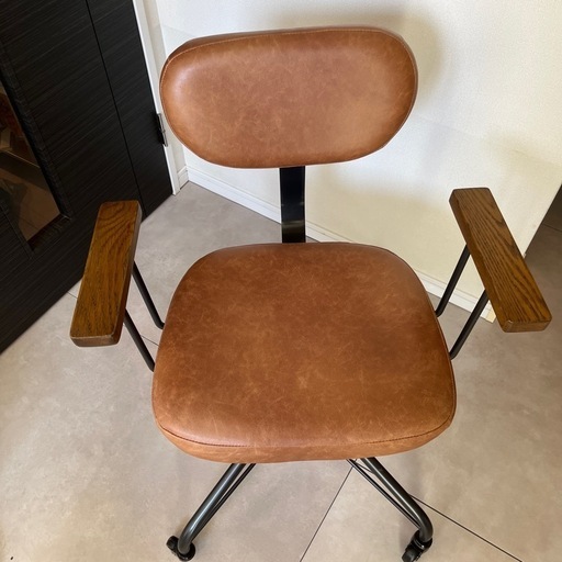 knot antiques ランドⅡ デスクチェア 肘付 キャメル
