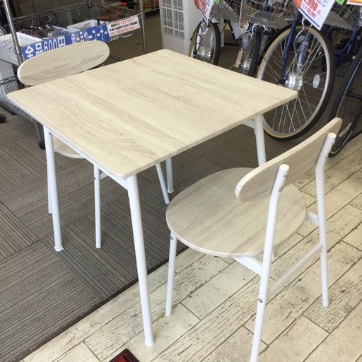 【✨一人暮らしにどうですか❗️コンパクト❗️ナチュラカラー❗️オシャレです❗️✨】参考価格¥23,970円　3点ダイニングセット