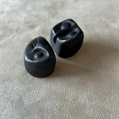 弥生時代 異型環状勾玉 さる玉 鞍型 出土品　骨董品　黒石　アンティーク美術品