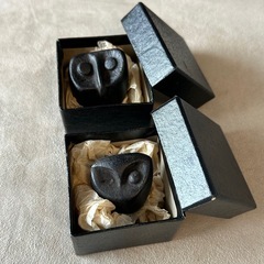 弥生時代 異型環状勾玉 さる玉 鞍型 出土品　骨董品　黒石　アンティーク美術品