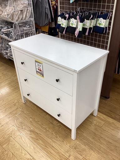 KI-2【新入荷　リサイクル品】IKEA KOPPANG 3段チェスト　白
