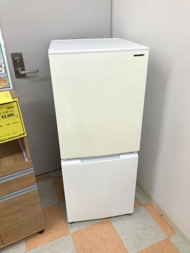 冷蔵庫 シャープ SJ-D15GJ-W 2021年製 W(幅)49.5×D(奥行き)59.8×H(高さ)120.3cm ※保証6ヶ月
