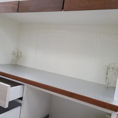 J7496 河口家具製作所 キッチンボード 食器棚 ホワイト クリーニング済