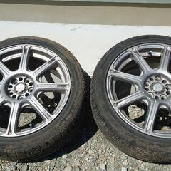 WORKホイール5x100 4本セット　FALKEN 215/45/17