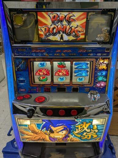 パチスロ実機 初代 政宗 コイン不要機 ID：126-013093-007