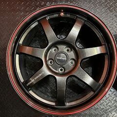 HOT STUFF クロススピード ハイパーエディション CR7 17インチ 4本 7J5HPCD100+48 ブラック プリウス カローラスポーツ等　(VHG421)