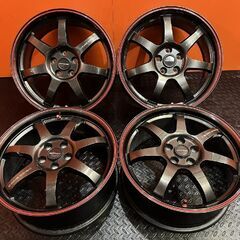 HOT STUFF クロススピード ハイパーエディション CR7 17インチ 4本 7J5HPCD100+48 ブラック プリウス カローラスポーツ等　(VHG421)