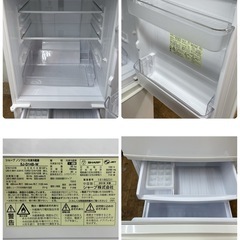 S743⭐SHARP 2ドア冷蔵庫（137L 両開き）16年製 SJ-D14B ⭐動作確認、クリーニング済