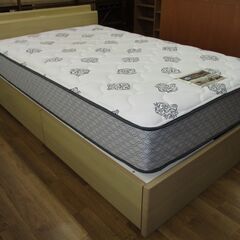 R404 NITORI セミダブルベッド、Sealyマットレスセット、幅122cm Used 