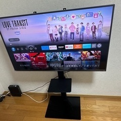 未使用品ウォッシャブル日本製真綿ふとんシルク100%肌掛け布団-FUNAI (50インチ)4K液晶テレビ➕テレビスタンド