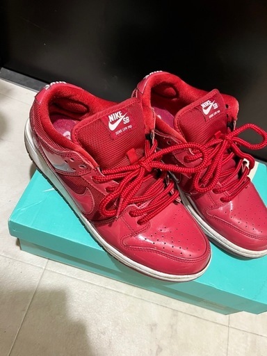 希少！NIKE ダンク DUNK LOW PRO SB パテント 赤  27.5