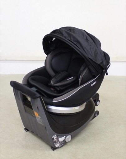 クルムーヴ スマート ISOFIX エッグショック JG-650 ブラック コンビ 新生児OK クリーニング済み B779500