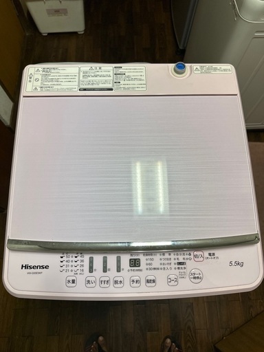 2019 ハイセンス 洗濯機 5.5kg モデル: HW-G55E5KP (購入者決定)