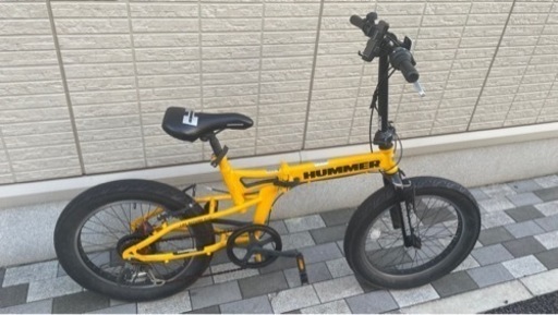 HUMMER(ハマー) FDB206FAT-BIKE イエロー 20型 外装6段変速　折りたたみ自転車