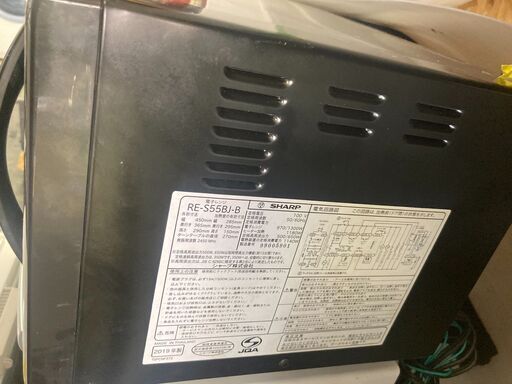 ☆中古￥6,500！SHARP　電子レンジ　家電　2019年製　RE-S55BJ-B型　【BH152】