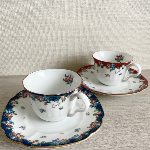 ☆お値引可能☆【新品未使用品】KENZO  カップ\u0026ソーサーペアセット 花柄