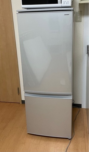 美品　SHARP シャープ　167L ノンフロン冷凍冷蔵庫　SJ-D17D-S  どっちもドア