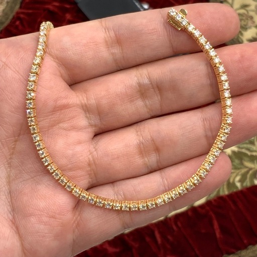 K18 テニスブレスレット 5.1ct 11.2g 5ctUP