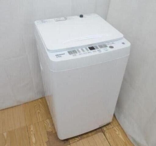 2023年製❗ハイセンス全自動電気洗濯機 HW-T60H 6.0kg 2023年製 ホワイト 送風 乾燥機能付き 一人暮らし 洗浄・除菌済み