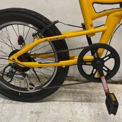 ◆🔶期間限定・特別価格🔶◆HUMMER/ハマー 折り畳み自転車 20インチ イエロー 小径太タイヤ