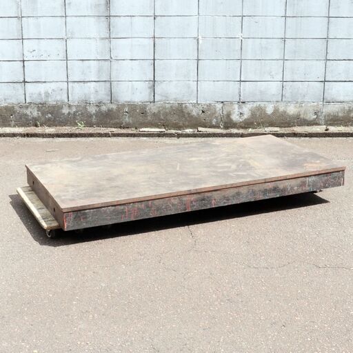 メーカー不明 大型定盤 1830mm × 910mm × 130mm 作業台 検査 加工 溶接 平面 板金 敷鉄板 鋳物 平面型 中古 程度良好 倉庫保管