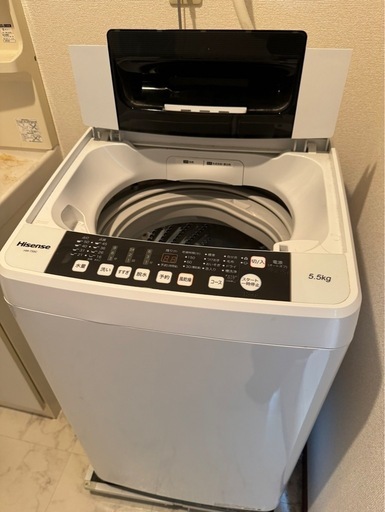 【値下げしました】洗濯機（Hisense HW-T55C 5.5㎏）