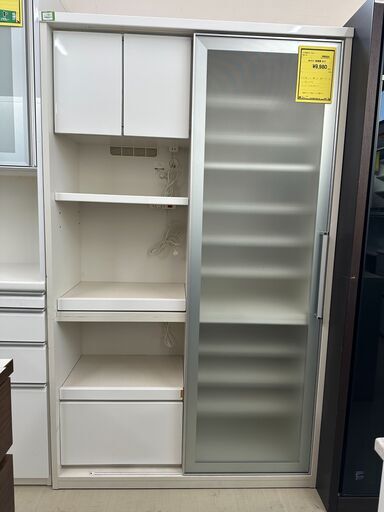 ジモティ来店特価!!　スライド食器棚　ホワイト　　J-0906
