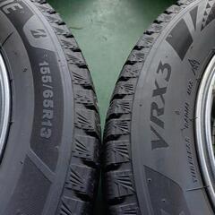 ブリジストン最上級スタッドレスVRX3 155/65R13 アルミホイール軽自動車用4本　1シーズンのみ使用
