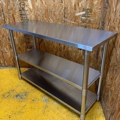 a(6637) ステンレス作業台 業務用 調理台 厨房 W1200D450H800 ステンレステーブル 3段 キッチン作業台 直接引き取り歓迎 大阪 a(6637) ステンレス作業台 業務用 調理台 厨房 W1200D450H800