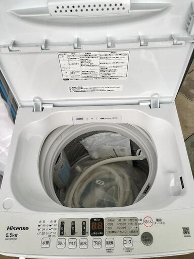 【美品】ハイセンス　洗濯機　5.5kg　2024年製