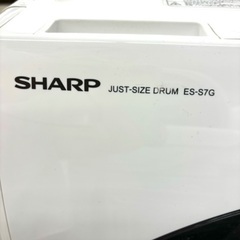 桐生店【現状品】j9-11 ドラム式電気洗濯乾燥機 SHARP シャープ ES-S7G-WR 7.0kg 2022年製