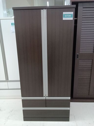 ★ジモティ割あり★ NITORI ワードローブ ダークブラウン W79×D58×H177 クリーニング済み TC4707