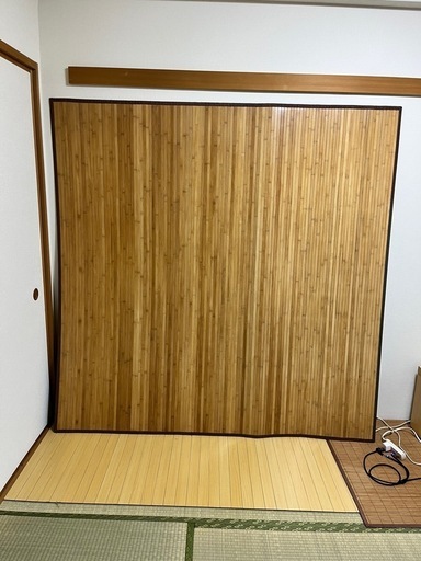 美品　竹カーペット・竹ラグ