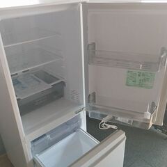 三菱 MR-P15G-W 2ドア冷蔵庫 146L マットホワイト『中古美品