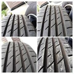 値下げ！155/65R/14ﾀｲﾔ付ﾎｲ-ﾙ軽自動車ｴﾌﾞﾘｲ23年製ﾊﾞﾘ溝