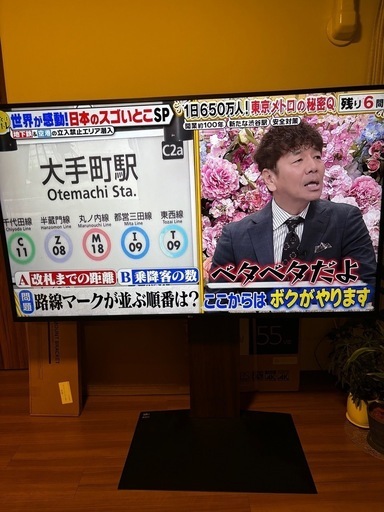 65インチLG液晶テレビ　and テレビスタンド(wall）