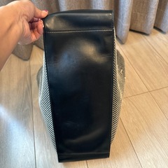 ステラマッカートニー ジャガード ロゴトートバッグ ポーチ付き 黒